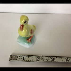 Herend Hungarian porcelain figurine, yellow baby duck, hand painted
